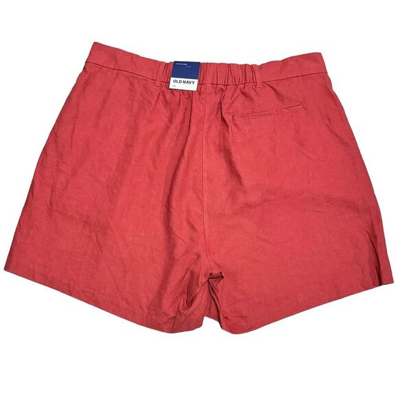 Old Navy Women’s NWT Trouser Shorts size 2W Large Linen Salmon Colored - Picture 8 of 11